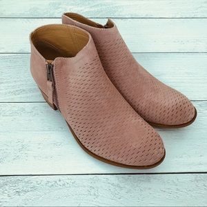 Lucky Brand Brielley Perforated Booties - Blush